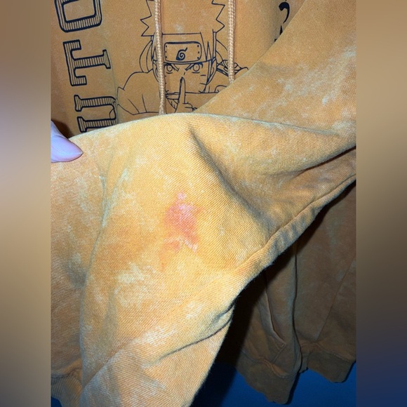 Naruto Shippuden Graphic Tie Dye Hoodie sweatshirt size L GUC* - Picture 4 of 8